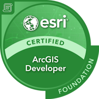Badge certification Esri ArcGIS Developer Foundation